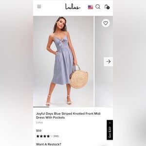 Lulu’s Front Tie Dress